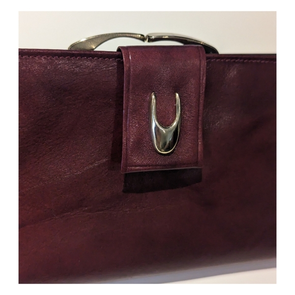 ✨Vintage Wallet Cherry Red w/ Gold Hardware~Real Calf~New in Box - Picture 3 of 7